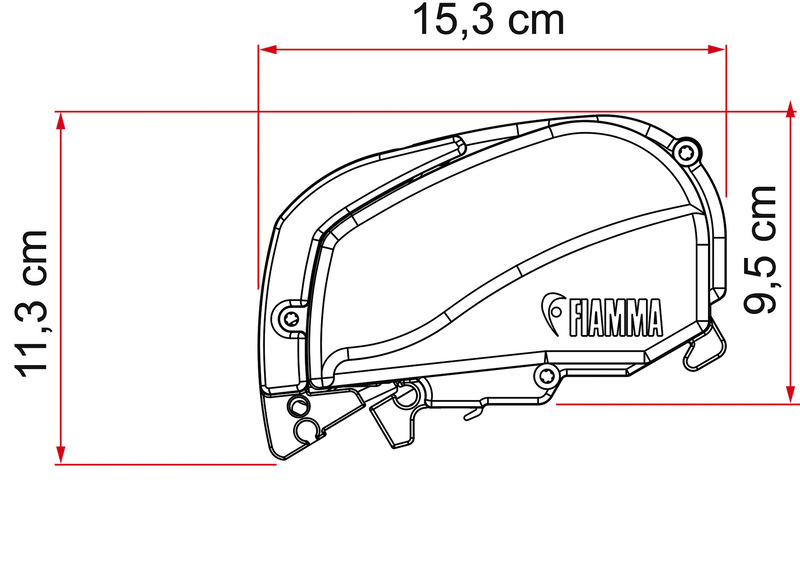 Çatı Tentesi F80S Beyaz 3,4 Siyah Kasa - 6
