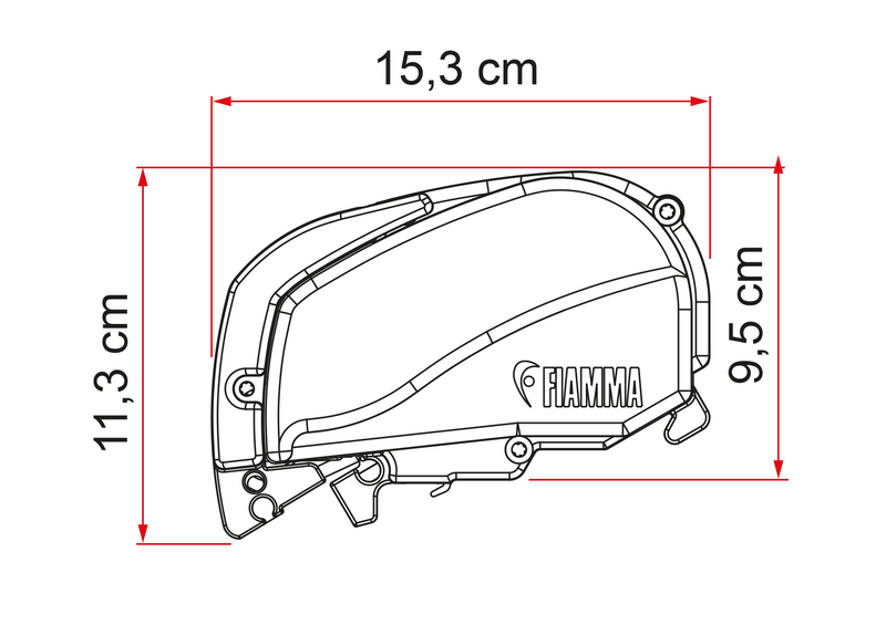 Fiamma F80S Çatı Tipi Tente Gümüş Kasa 3,7 m Gri Kumaş - 4