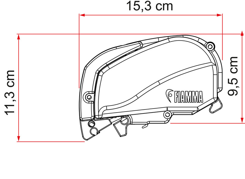 Fiamma F80S Çatı Tipi Tente Siyah Kasa 2,9 m Gri Kumaş - 3