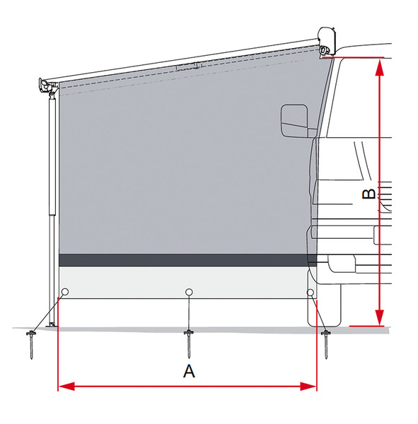 F40van / F43van Tente için Yan Duvar - 2