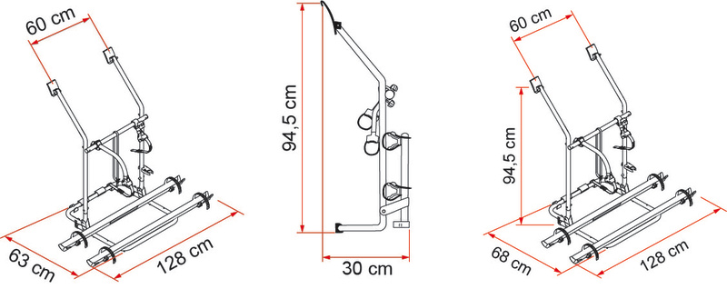 Alu-Heckt.Carry Bike VW80 VW80 Alüminyum Arka Kapı Bisiklet Taşıyıcı - 2