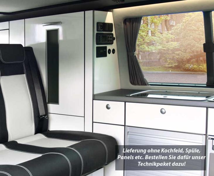 VW T5/6 TrioStyle mobilya seti, kısa şasi, beyaz - 3
