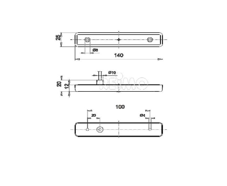 LED Yan Sınır Lambası 12V 0,6W Sarı - 2