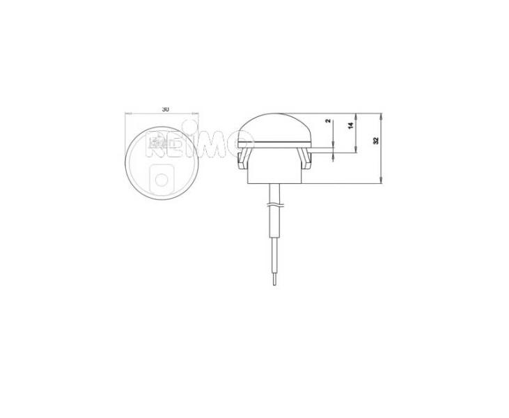 LED Sınır Lambası 9-33V 0,6W Şeffaf - 2