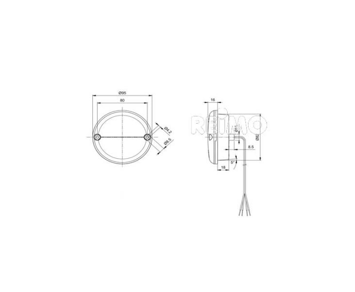 LED Arka Sis Lambası 3W Kırmızı - 2