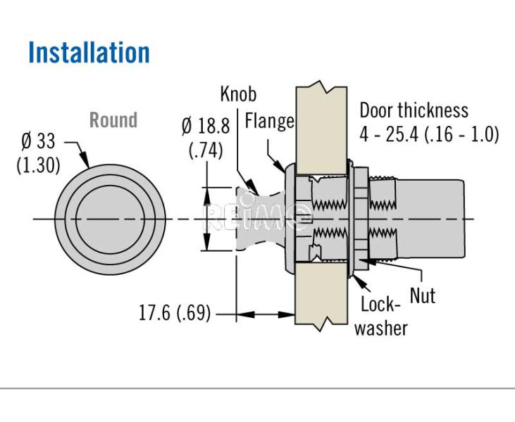 Askılık Push-Lock 33 mm - 2