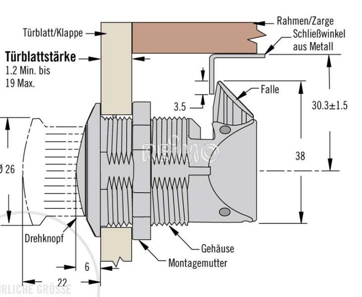 Döner Push-Lock Tek Delikli 1.2 - 2