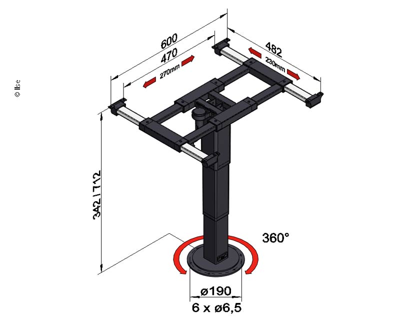 Lift İskeleti 342-712 mm - 2