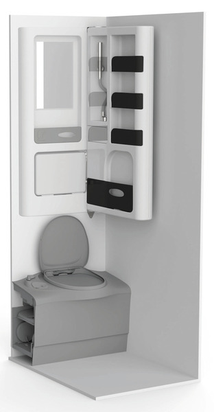 Kompakt Banyo Elemanı Beyaz/Siyah - 2