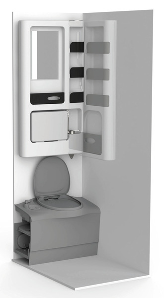 Kompakt Banyo Elemanı Beyaz/Siyah - 3