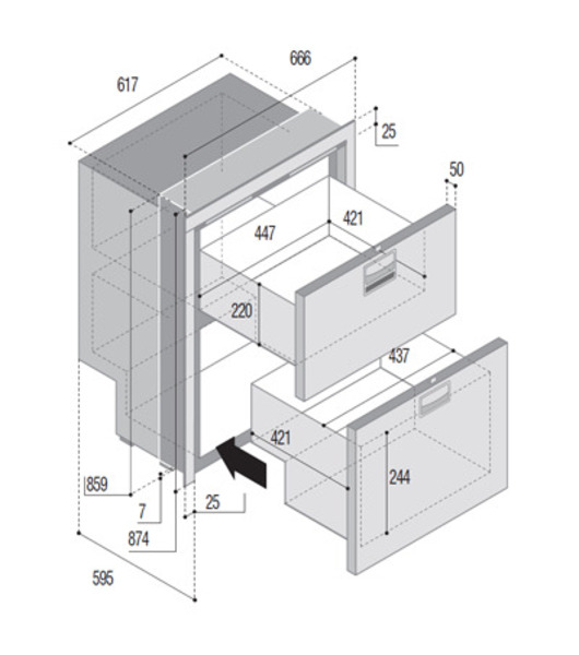 Çift Çekmeceli Buzdolabı DRW180A - 2