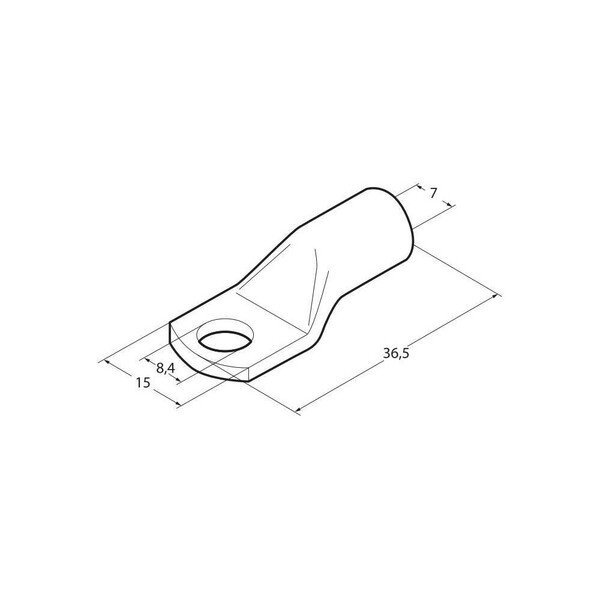 Sıkmalı Kablo Pabucu M8/25 mm² 5 Adet - 2
