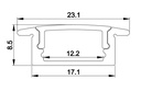LED Profil Alüminyum Düz 1,5m - 2