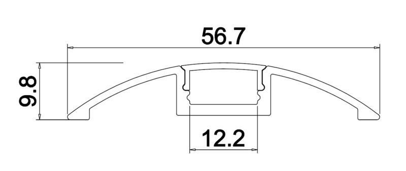 LED Profil Alüminyum Yarım Yuvarlak - 2