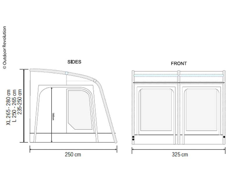 E-Sport 325XL karavan ön çadırı - 3