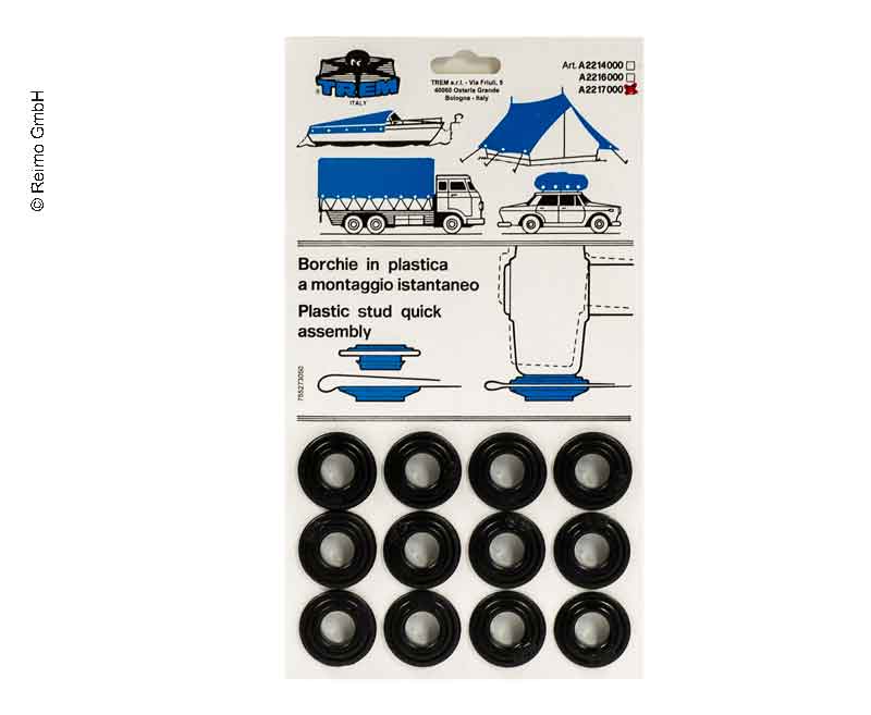 Plastik kuşgözü halkalar, 15 mm, 12 adet - 2