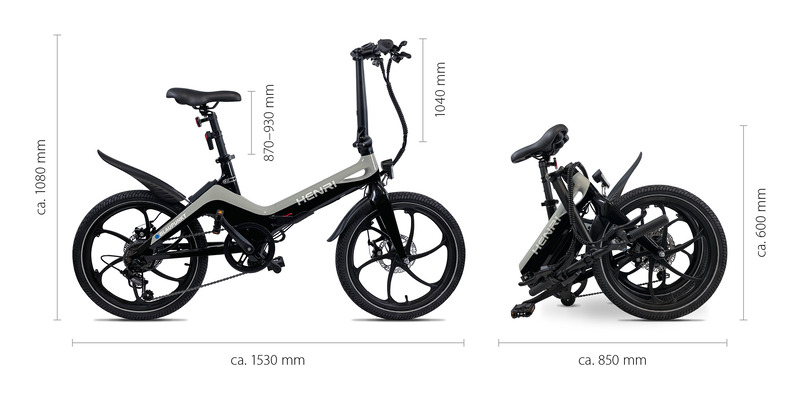 E-Bike HENRI 20" gri/siyah - 4