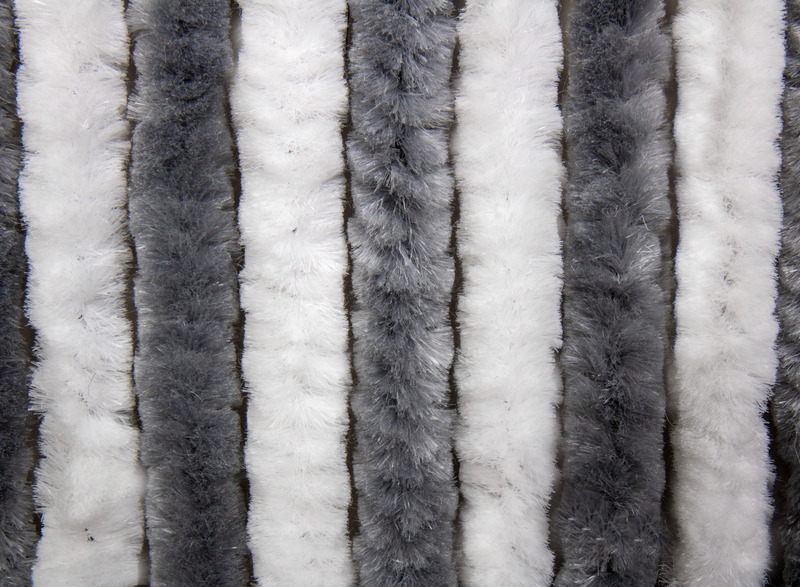 Peluş Kapı Perdesi 56x185 gri/beyaz - 2