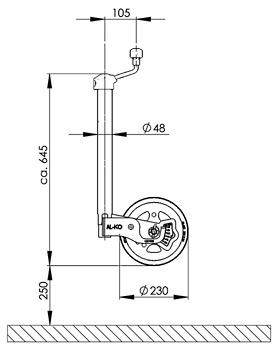 Stützr.230x80,Vollgummi Dolgu Lastikli Pilot Tekerlek 230x80 - 4