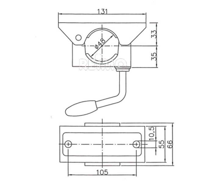 Klemmhalterung KLE 48mm KLE 48 mm Kelepçe Mesnedi - 2