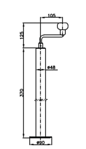 Stützrohr ST 48-90 m.Kurb Kranklı ST 48-90 Destek Borusu - 2