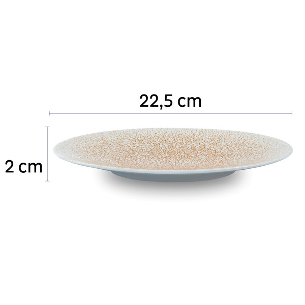 SILWY 2'li Kayısı Rengi Tabak - 3