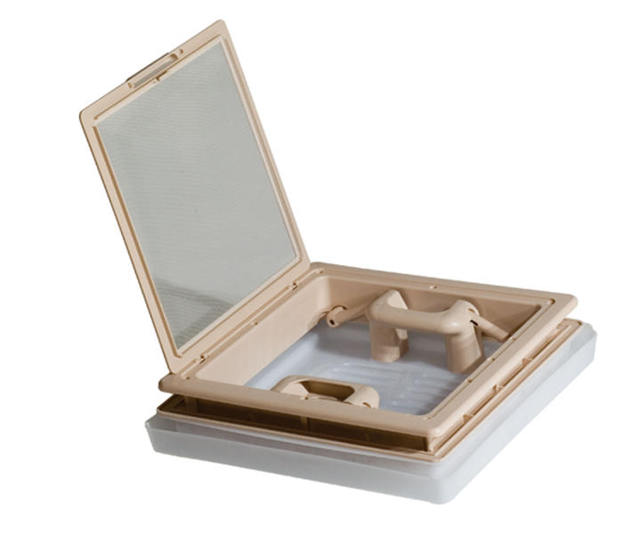 Dachh.28x28 beige m.Netz - 2