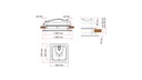 Dachhaube Vent 28F 28x28 - 2