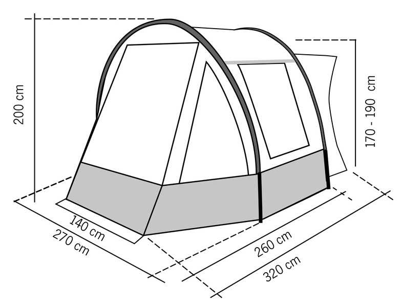 Vorzelt TOUR COMPACT 2 - 3