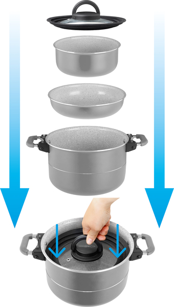 Tencere Seti FUSION 7+1 Ø22 cm - 2