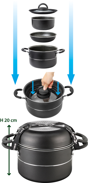 Tencere Seti PIRATE NG 7+1 Ø20 cm - 2