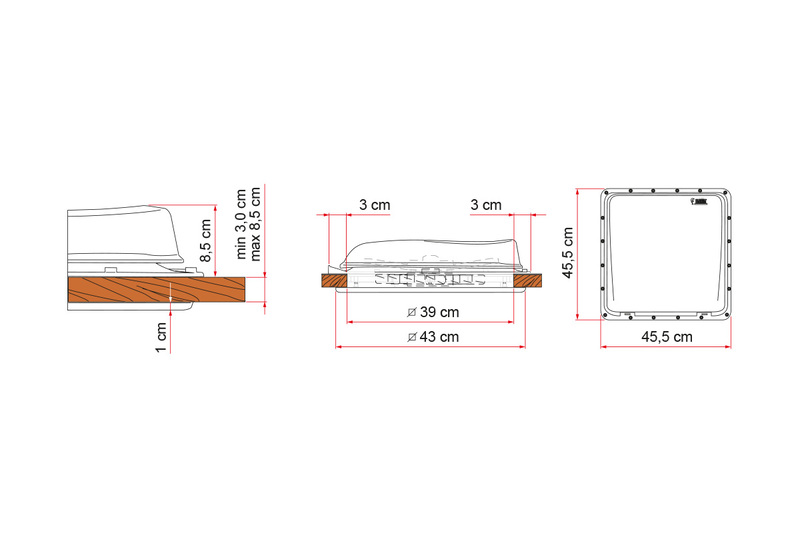 Fiamma Vent 40x40 Crystal Fiamma Vent 40x40 Kristal tavan kapağı - 4
