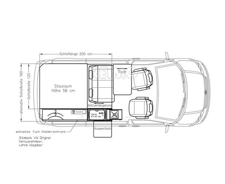 VW T5/T6 Bike & Surf Yatak Sistemi - 4