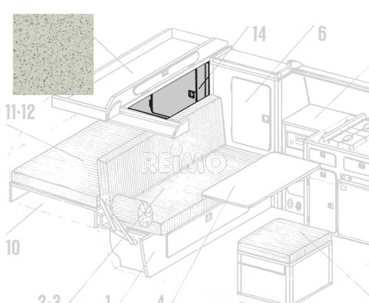 VW80 Arka Çamaşır Dolabı Granit