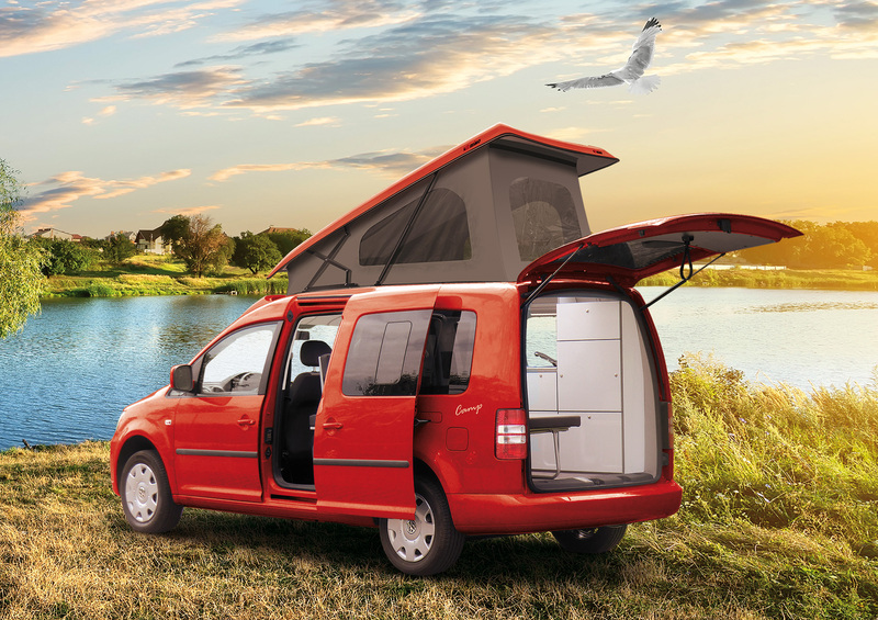 Caddy Maxi arka yüksek beyaz açılır tavan