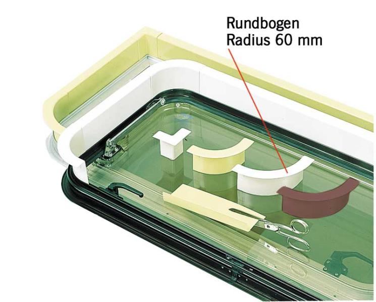 Pencere Profili Yuvarlak Büküm 60mm (Açık Yeşil)