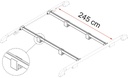 Sabitleme Barı Rayı 240 cm 2 adet