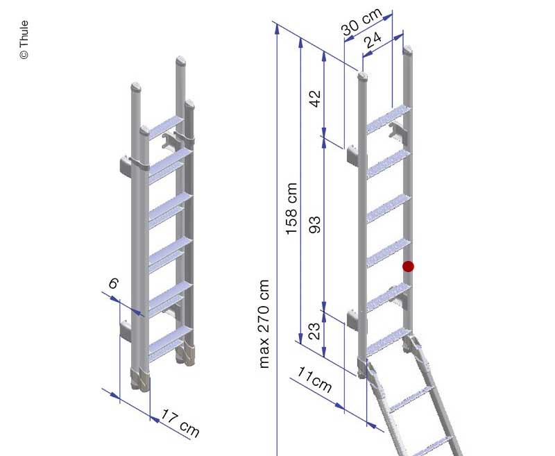 Alüminyum merdiven 11 basamaklı katlanır