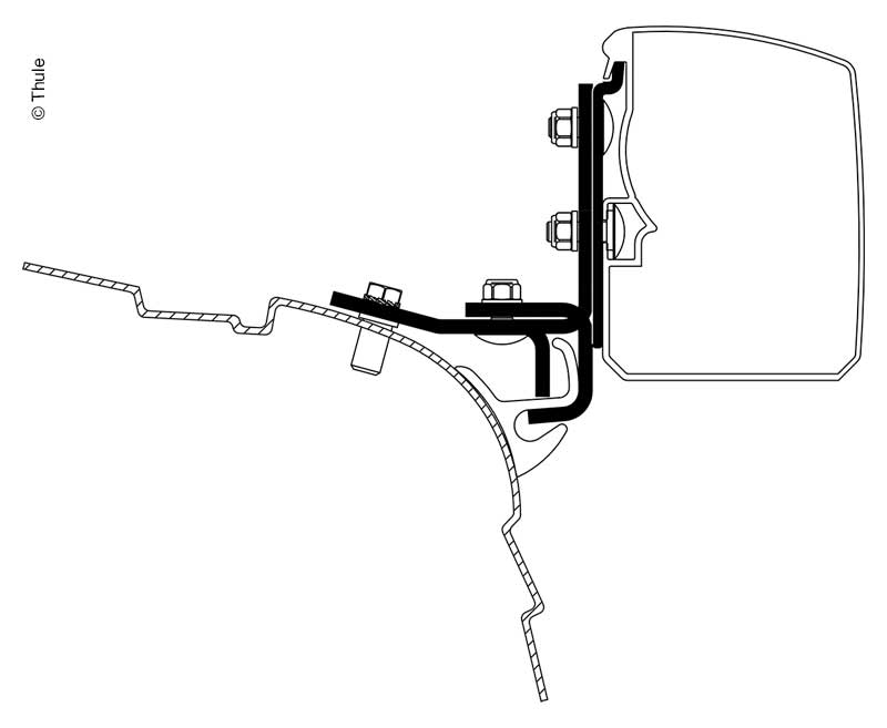 Thule 3200 T5/T6 Çoklu Ray Adaptörü
