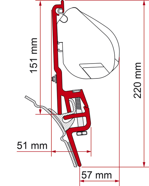 Fiamma Adaptör F45 Brandrup VWT4