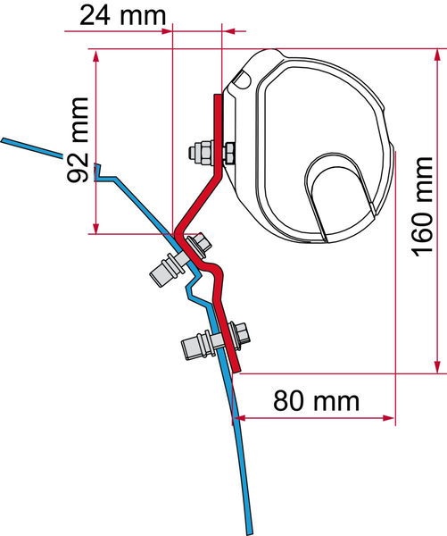 Fiamma F35 T4 2 Parçalı Adaptör