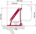 Fiamma F45, 50, 55 Araç Montaj Adaptör Kiti