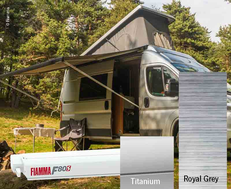 Fiamma F80S Çatı Tipi Tente Gümüş Kasa 4,0 m Gri Kumaş