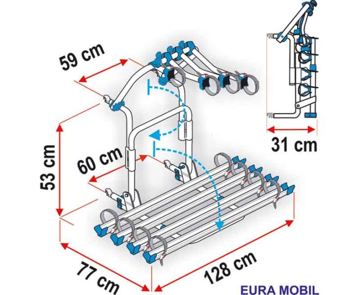 Rail Quick 128 blau Mavi Quick 128 Bisiklet Rayı