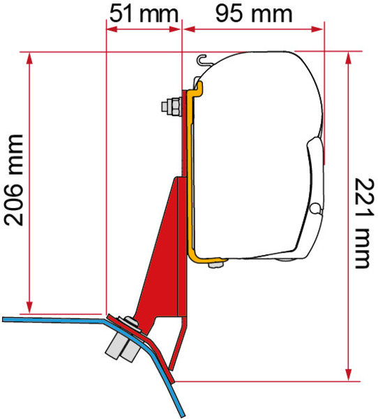 Fiamma Adapter V710 - F43+45