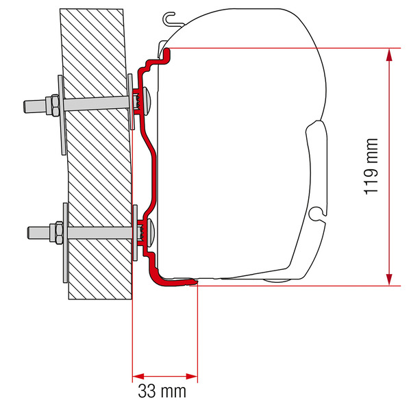 Fiamma Adaptör F45/F70 Hymer-Kit