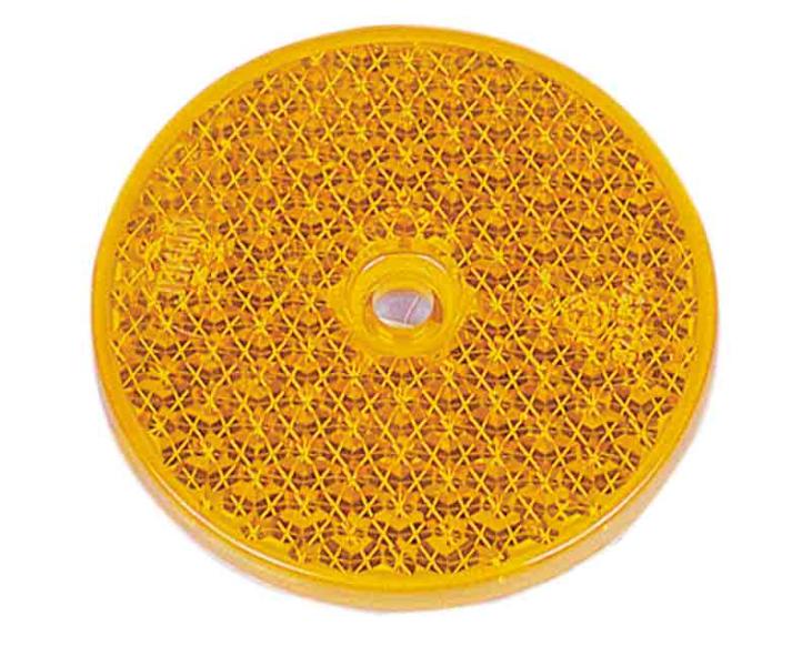 Sarı Yuvarlak Reflektör 72 mm Dökme