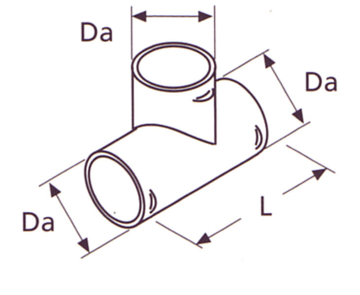 90 mm Boru İçin T Parçası