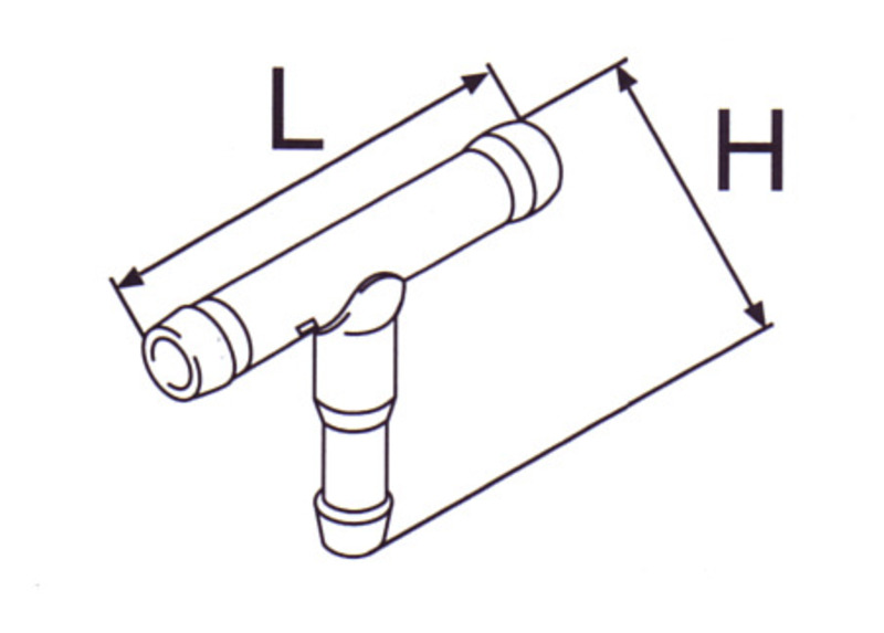 6x5x6 mm Branşman T Parçası