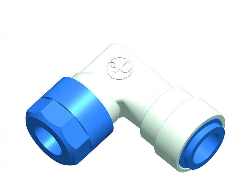 Winkel 90° 12mm JG-Anschl 90° Dirsek, 12 mm JG Bağlantılı